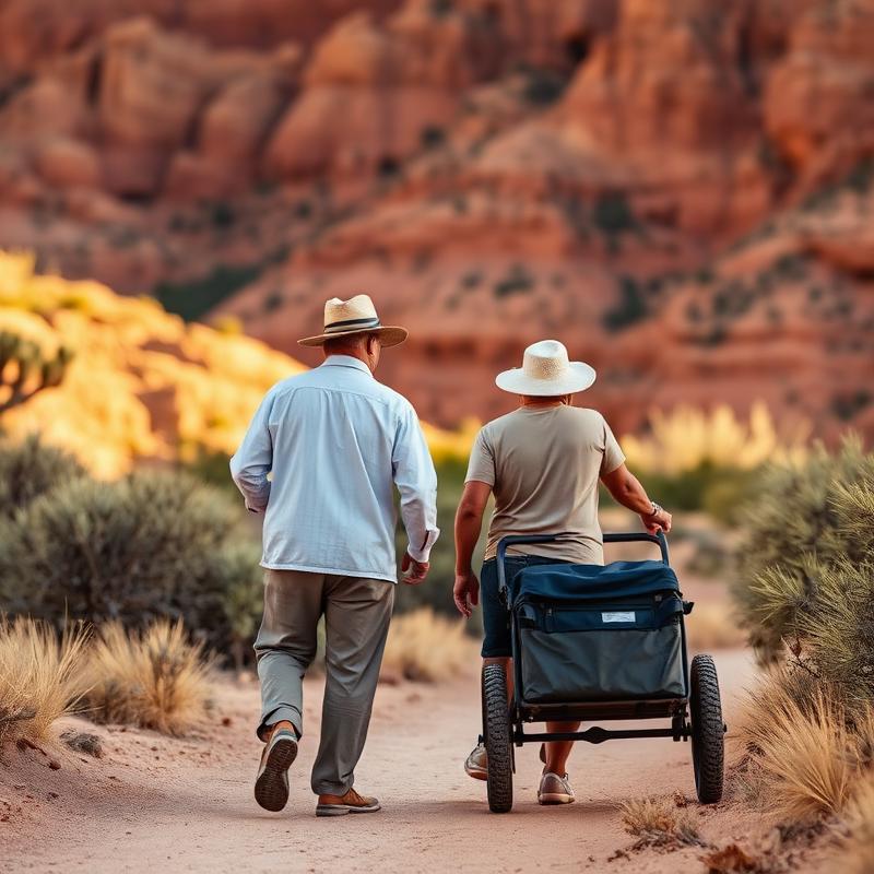 Ana & Tom using a HipStar cart in Sedona, USA
