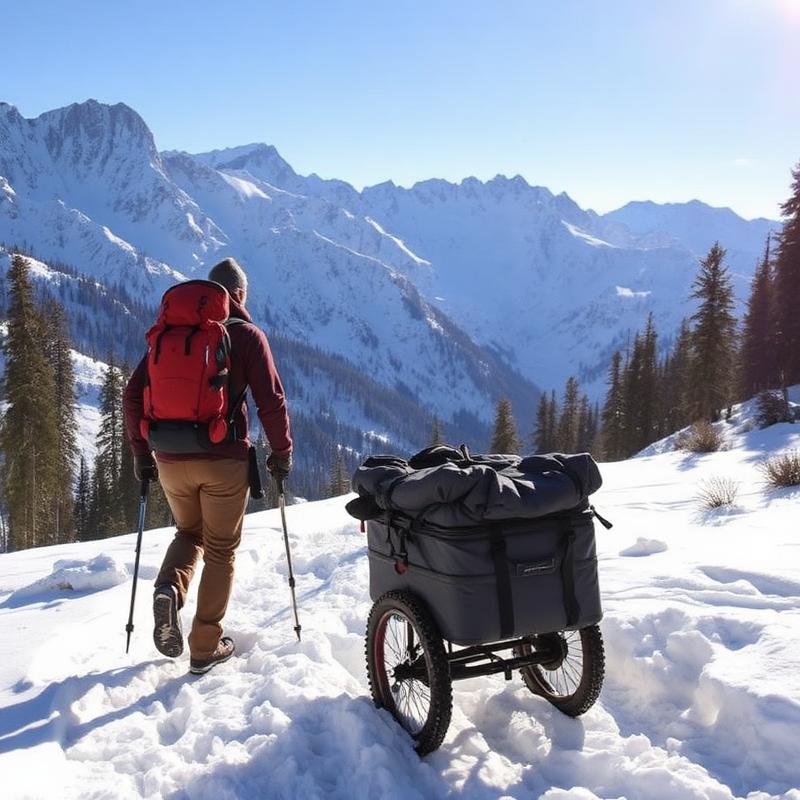 Sven B. using a HipStar cart in Lofoten, Norway